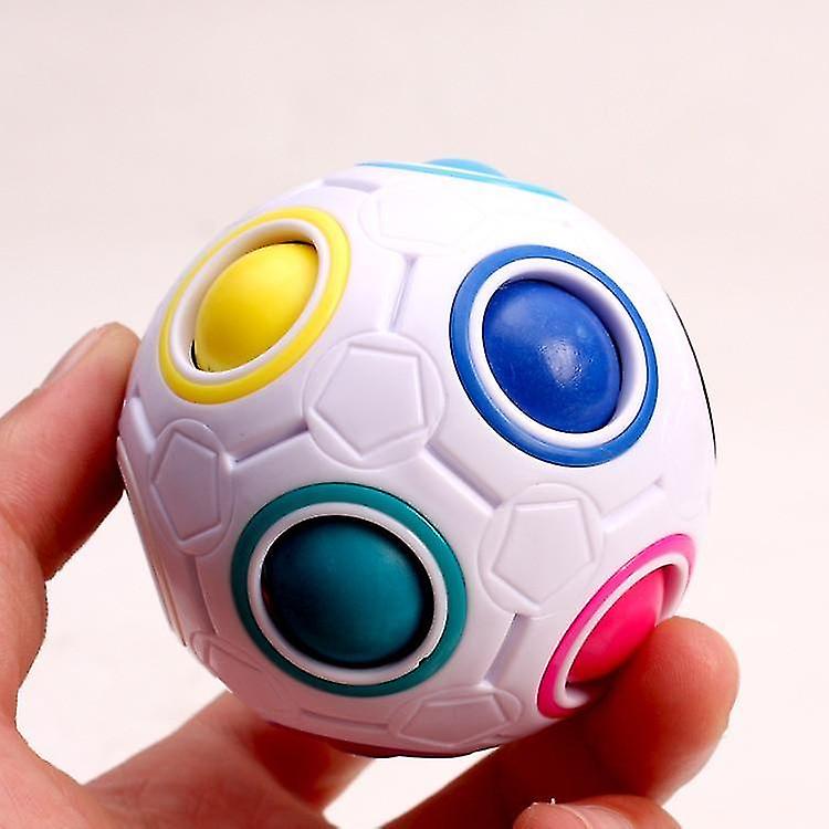 Hand Exercisers Rainbow Colors Stress Reliever Puzzles Portable Handheld Magic Ball Toy