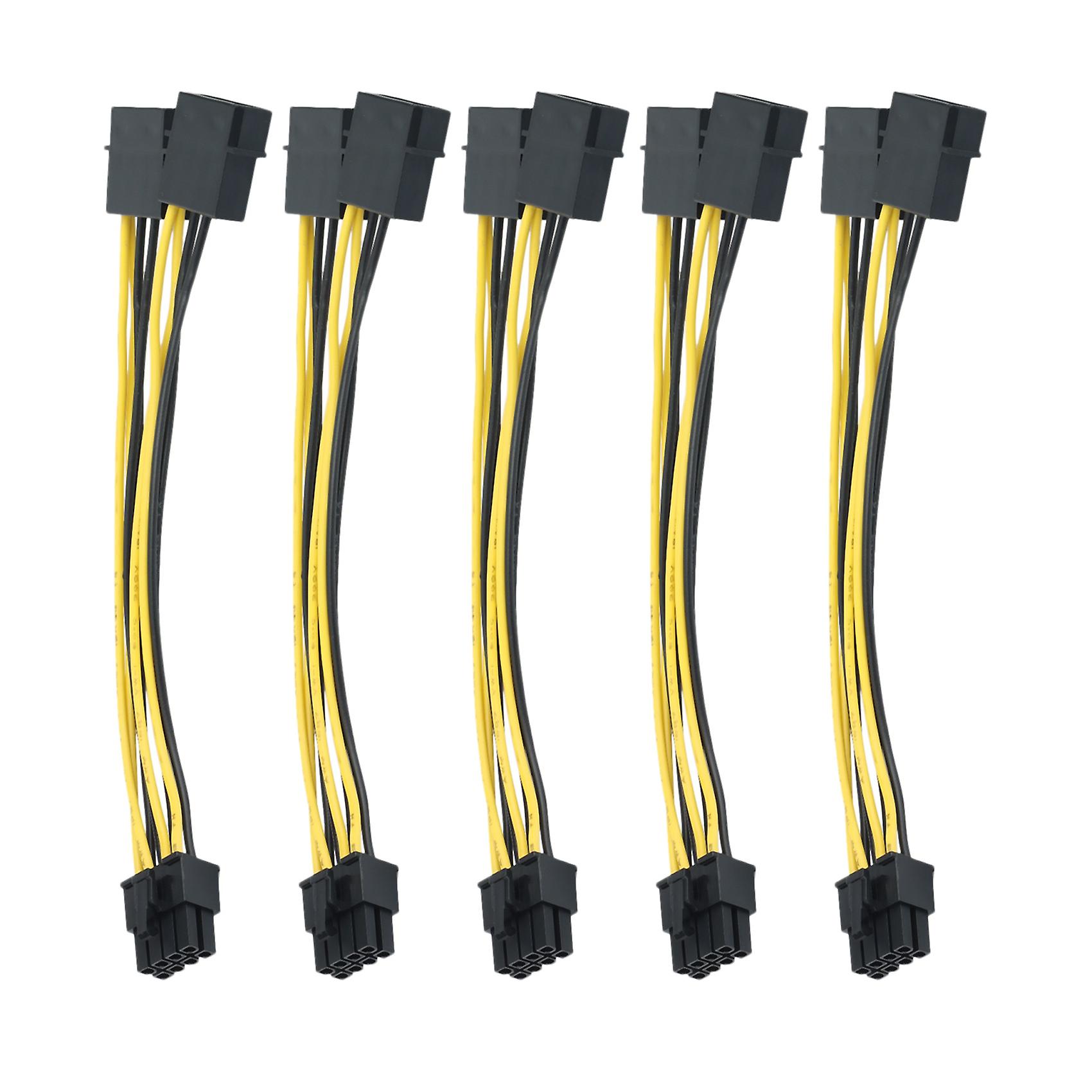 PC Server Interner Dual 2 IDE Molex zu CPU 8Pin 8P Konverter Stromkabel Kabel 18AWG Draht 15cm