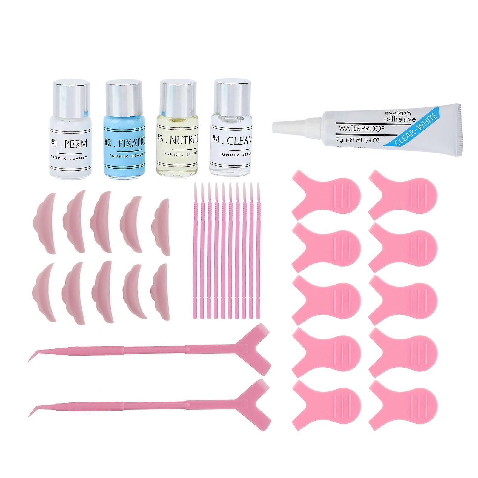 27ml Liquid Lash Brow Lift Kit Instant Perming Lifting Curling Set Supplies for Eyelashes EyebrowsPink
