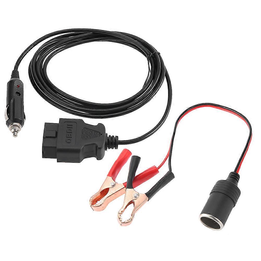 VOBOR Emergency Power Cable OBD II Car Memory Saver 2 in 1 Vehicle ECU Emergency Power Supply Cable 12 V Memory Protector