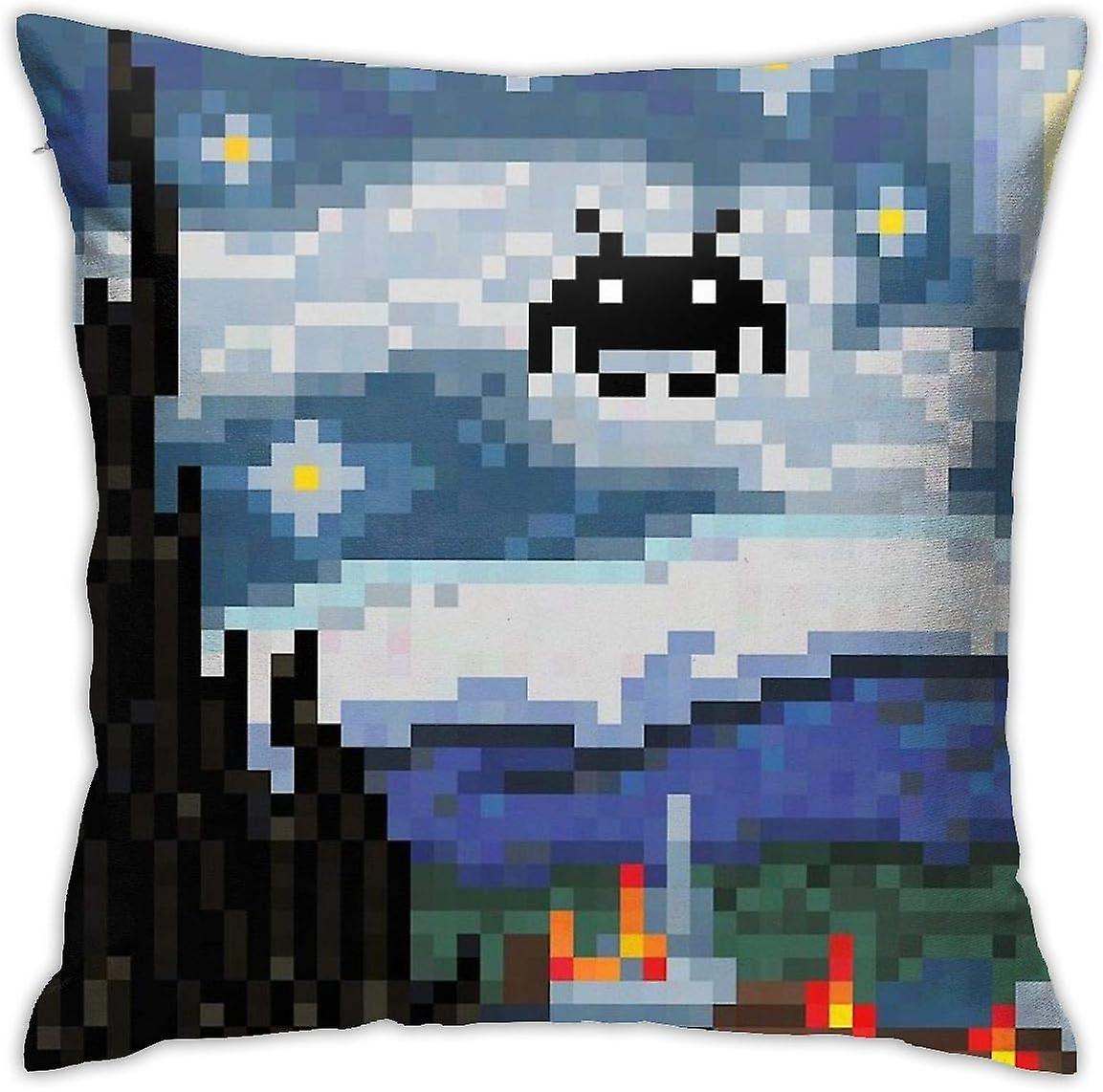 Starry Flight Pillowcase Home Decorative Throw Pillow Covers Bed Sofa Couch Cushion Square Pillow Case 18x18 Inch