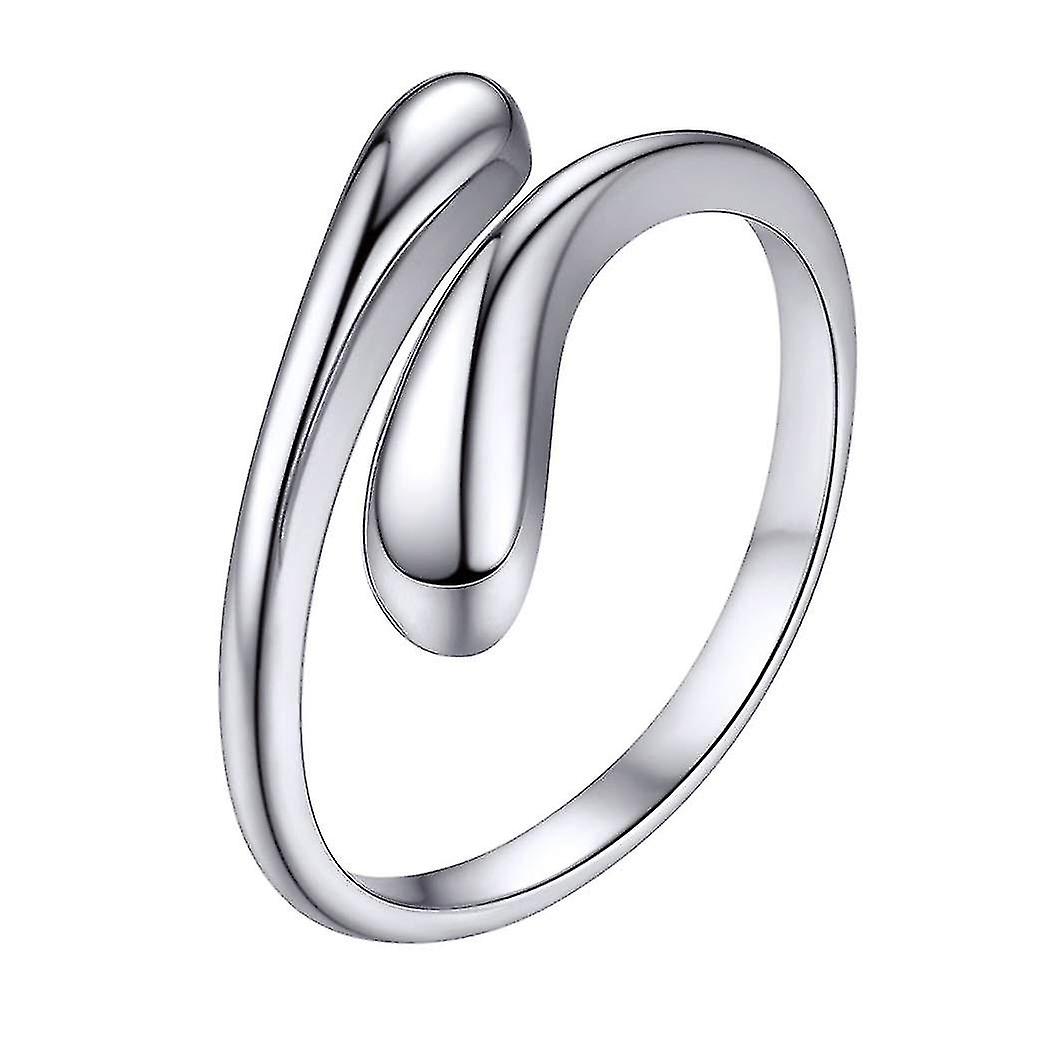 Women S925 Solid Sterling Silver Ring, Chic Classy Design