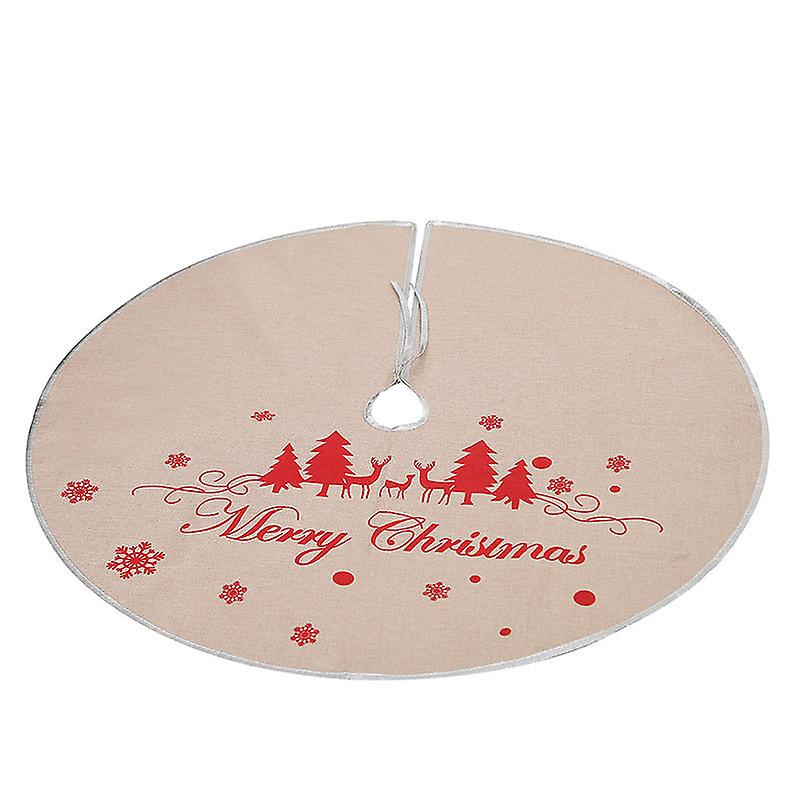 Xmas New Christmas Decorative Linen 98cm Christmas Snowflake Tree Skirt