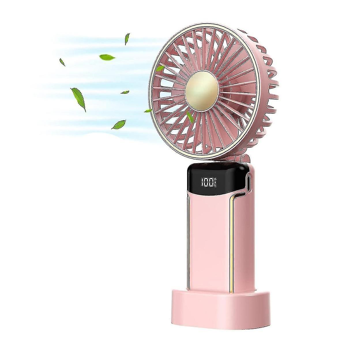 Portable Handheld Fan Mini Personal Handheld Fan, 8-20 Hours USB Rechargeable Handheld Fan, Small Po
