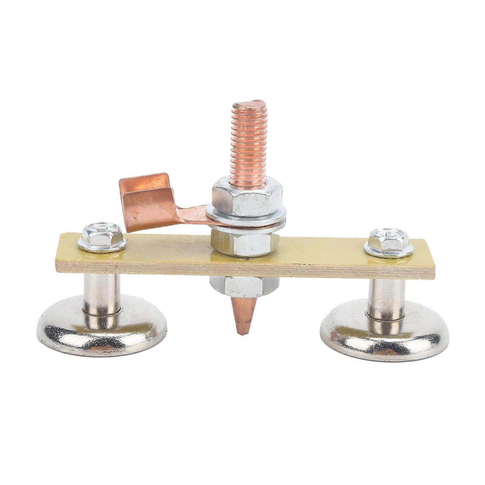 Welding Magnet Head Iron Insulation Board Double Ground Connector Spotter Tool 4mm