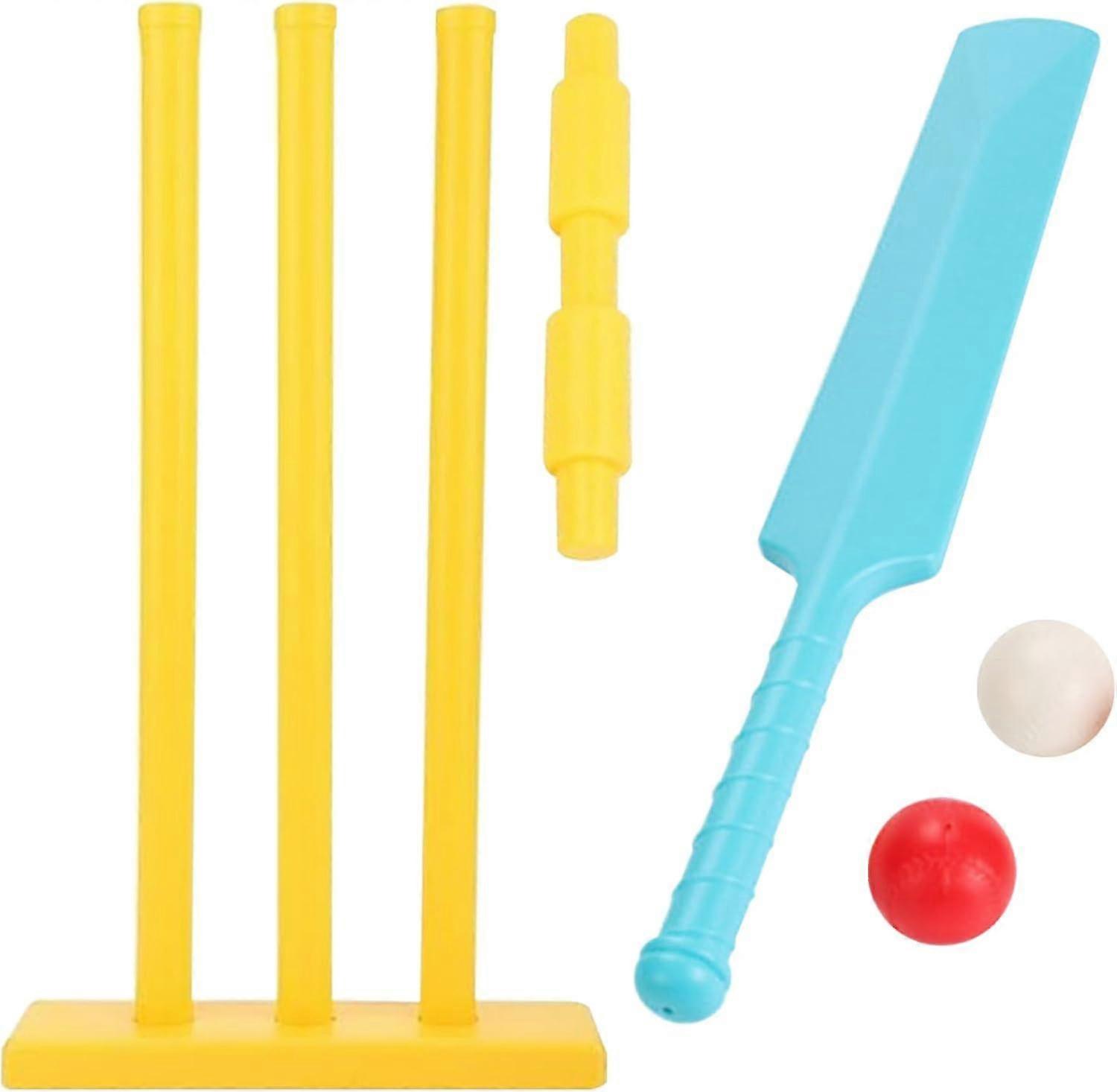 Cricket Set Cricket Stumps, Kids PP BPA-Free Cricket Bat Set, Parent Child Cricket Game with Stumps and 2 Balls Cricket Kit For Garden, Beach