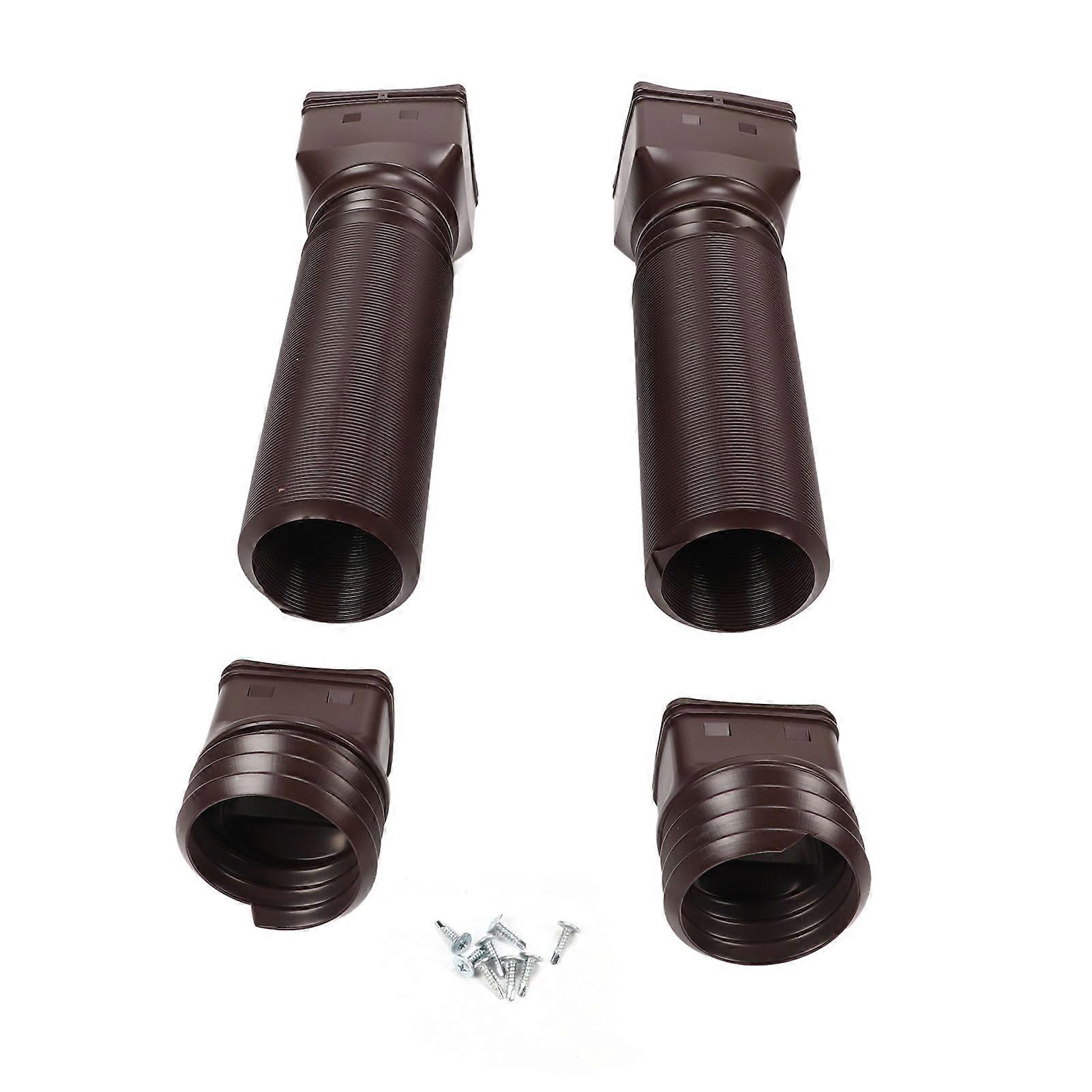 Gutter Downspout Extensions Extendable 2 Soft Hose Water Transfer Rainwater Gutter Pipe Brown