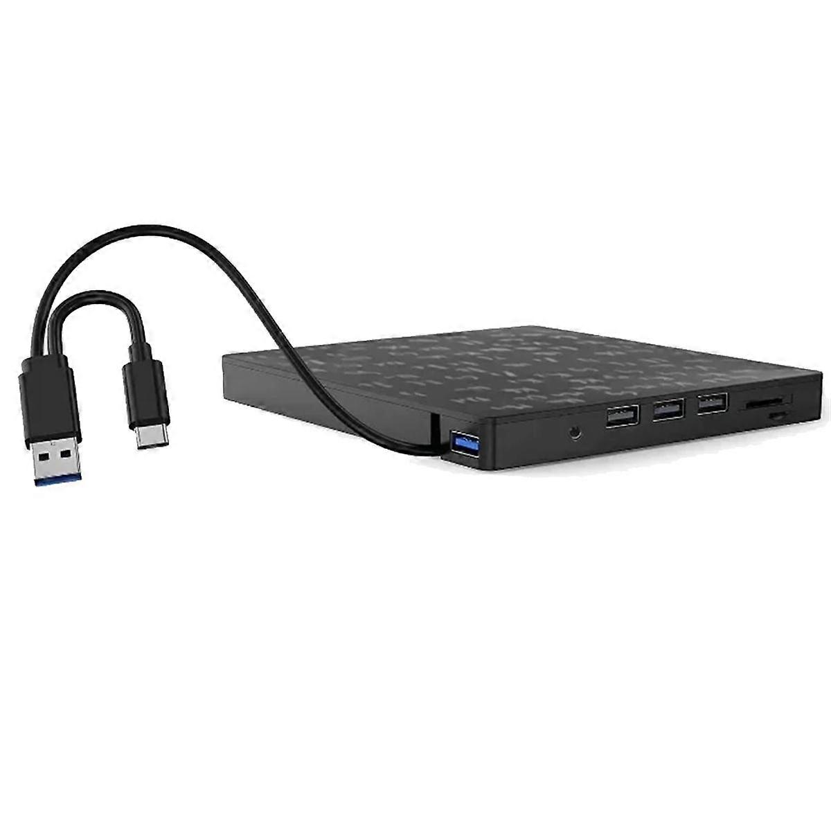 外付け CD/DVD ドライブ バーナー DVD ドライブ プレーヤー 光学ドライブ SD/TF および USB3.0 スロット付き PC ラップトップ用光学ドライブ