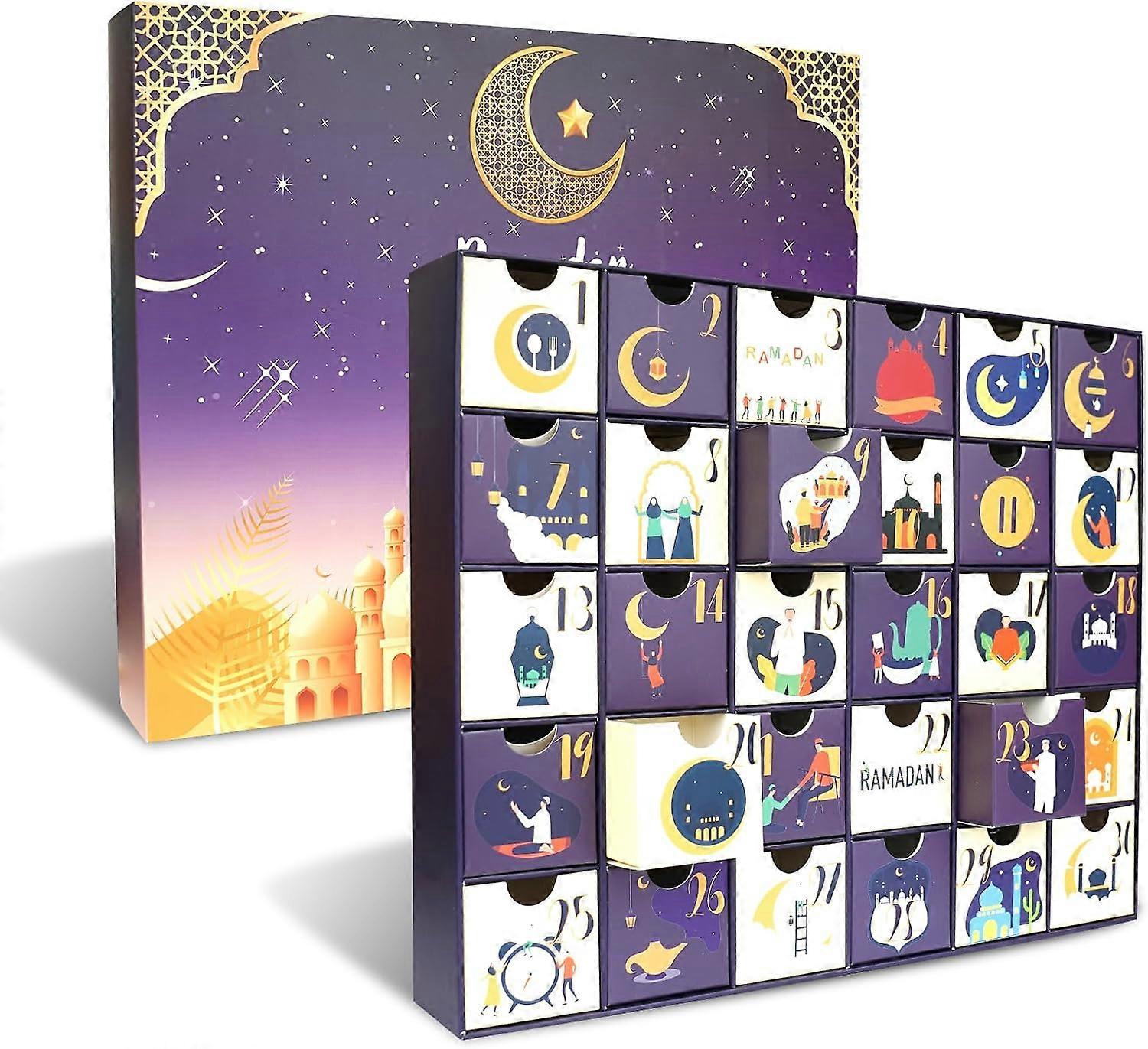 تقويم رمضان ، تقويم مجيء رمضان مع 30 درجا للعد التنازلي ملء DIY ، ديكور عيد الفصح قبل التجميع