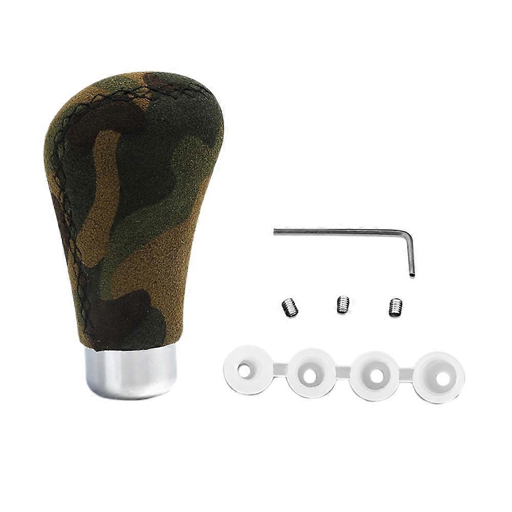 Car Gear Shift Universal Camouflage Suede Gear Shift Lever Handle Stick Antiskid Gear Shift Knobs C