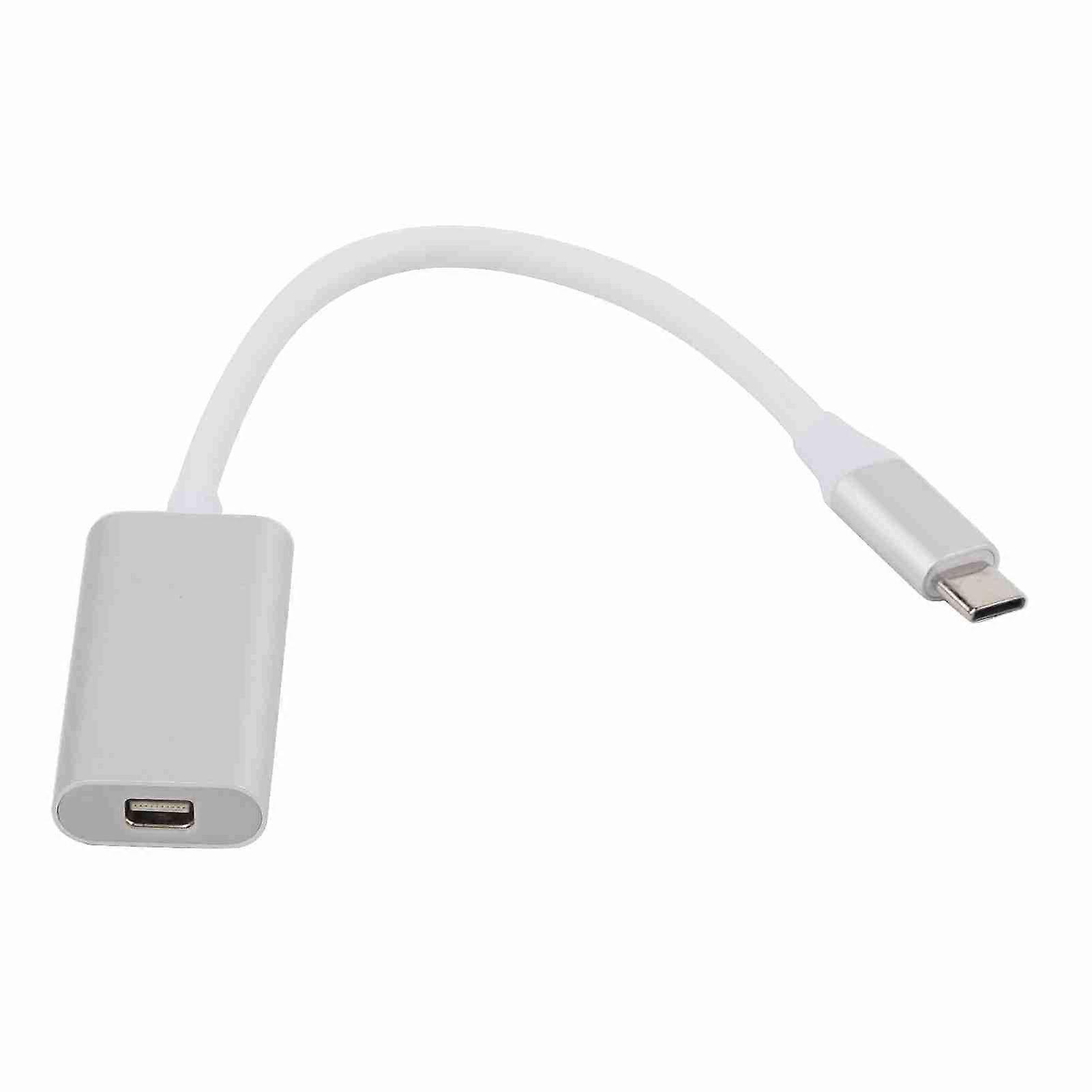 USB3.1 Type C naar Mini DisplayPort-adapter USBC naar Mini DP-converter voor MacBook Zilver