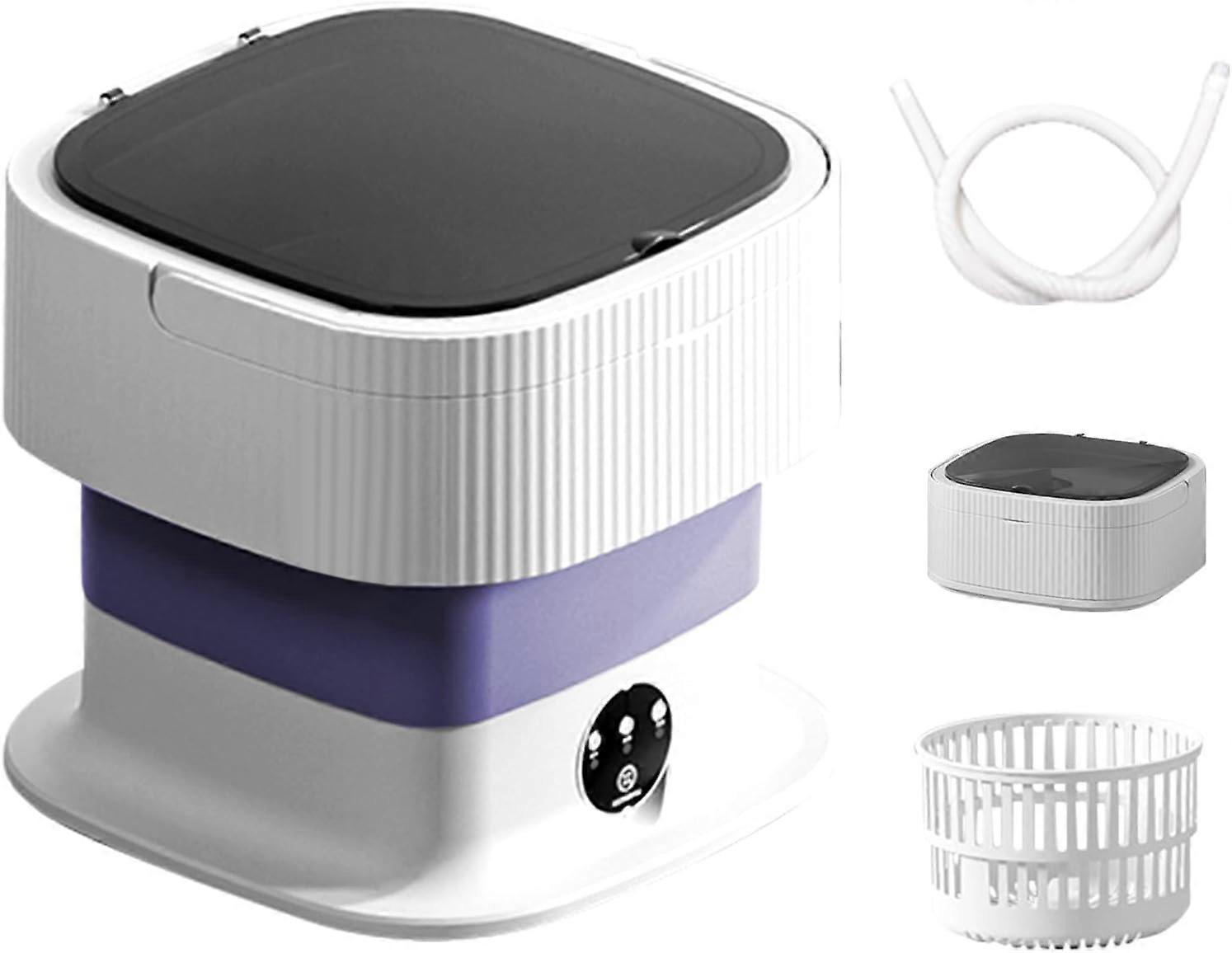 Portable washing machine, small washing machine 60w foldable (purple)