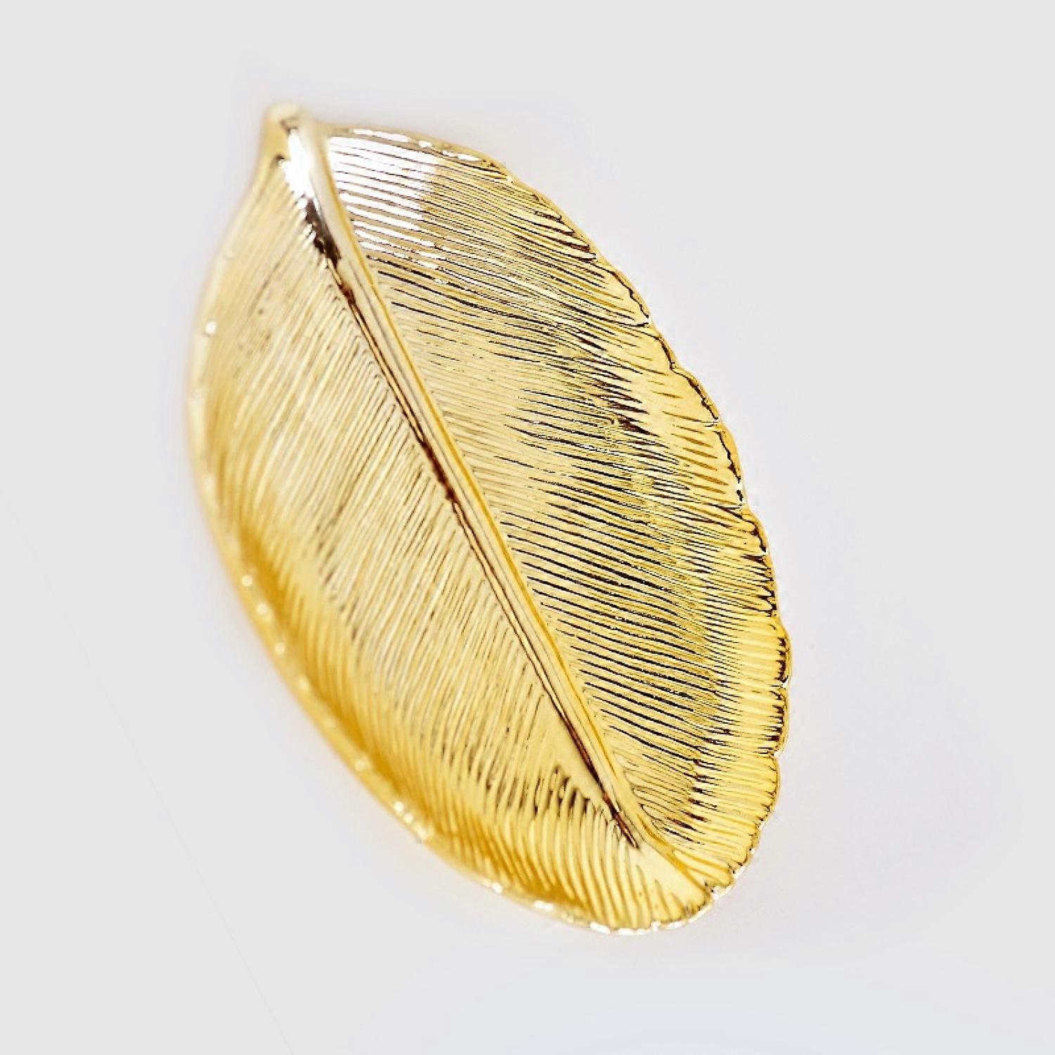 レモナデウス小さなゴールデンリーフトレイセラミック装飾ゴールドトリンケットディッシュリングディッシュゴールドリーフジュエリーボウルディッシュバニティトレイ