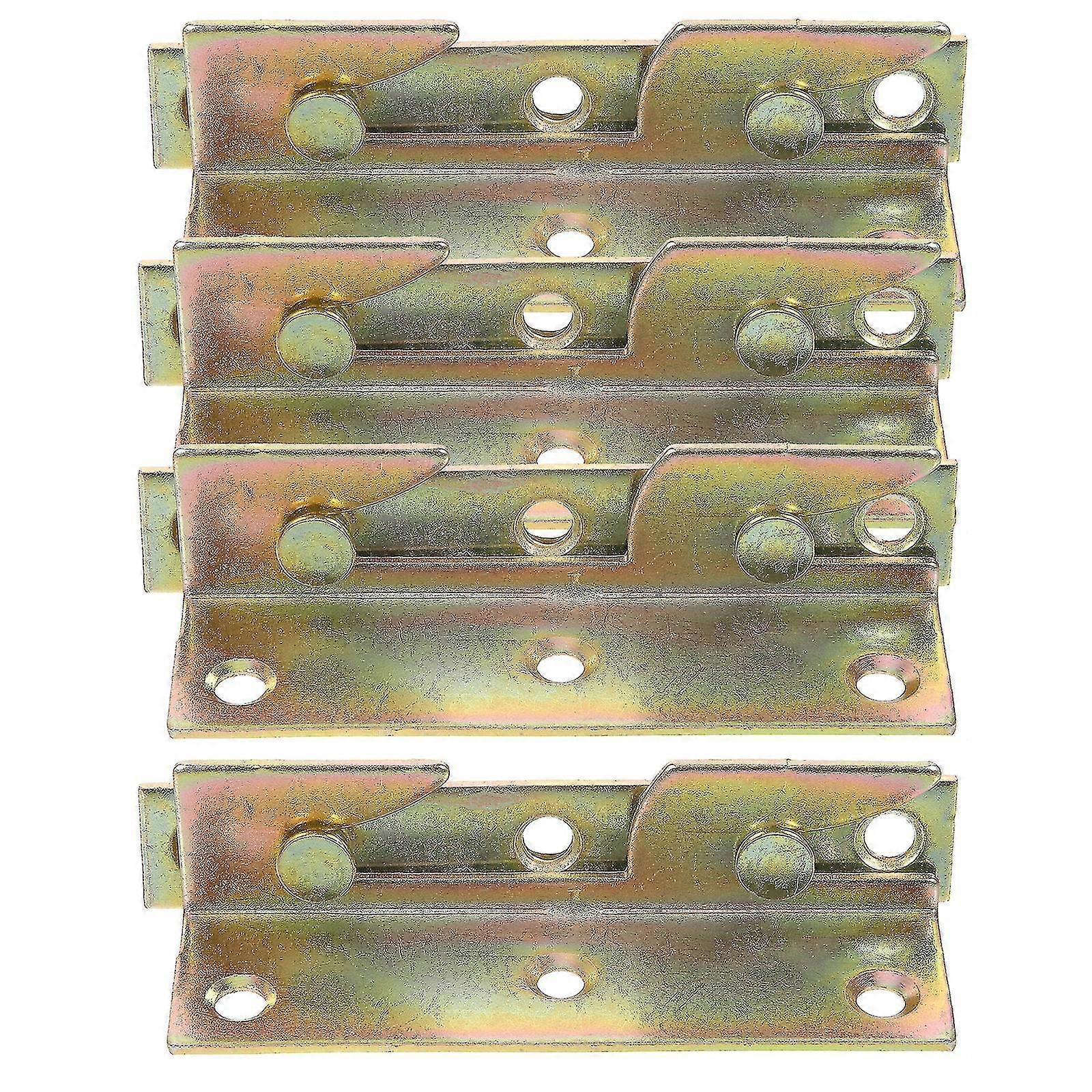 8pcs Bed Frame Brackets Bed Hinges Bed Rail Brackets Heavy Duty Bed Rail Supports