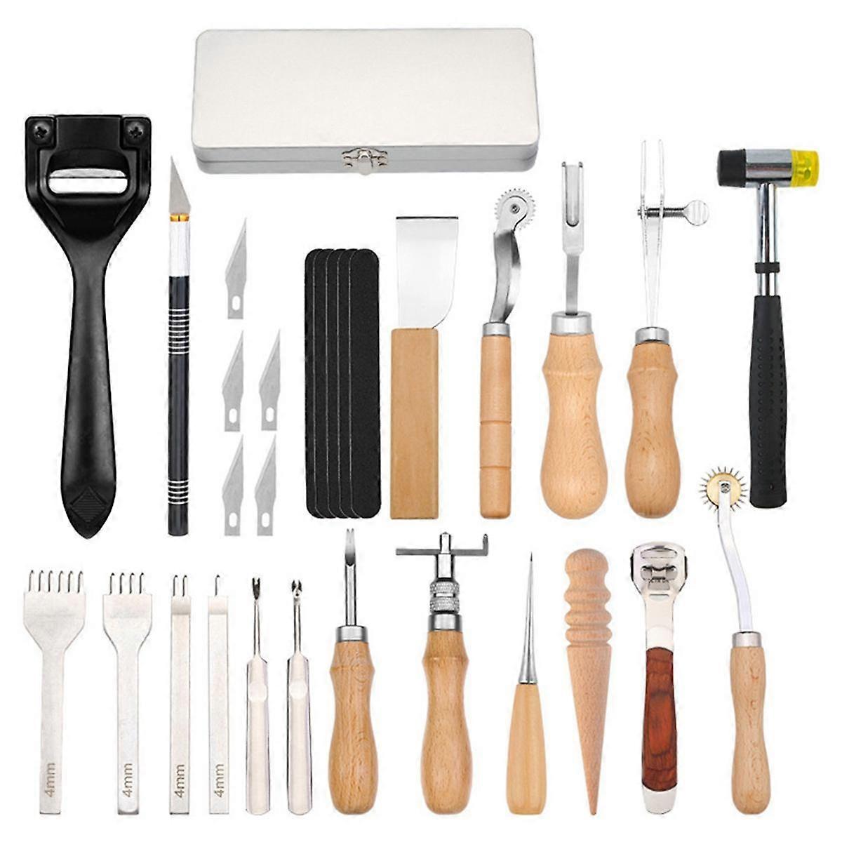 Leather DIY Handmade Leather Cutting Set Leather Basic Tools Punch and Cut Leather Combination
