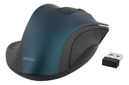Deltaco Wireless Ergonomic Mouse - Blue