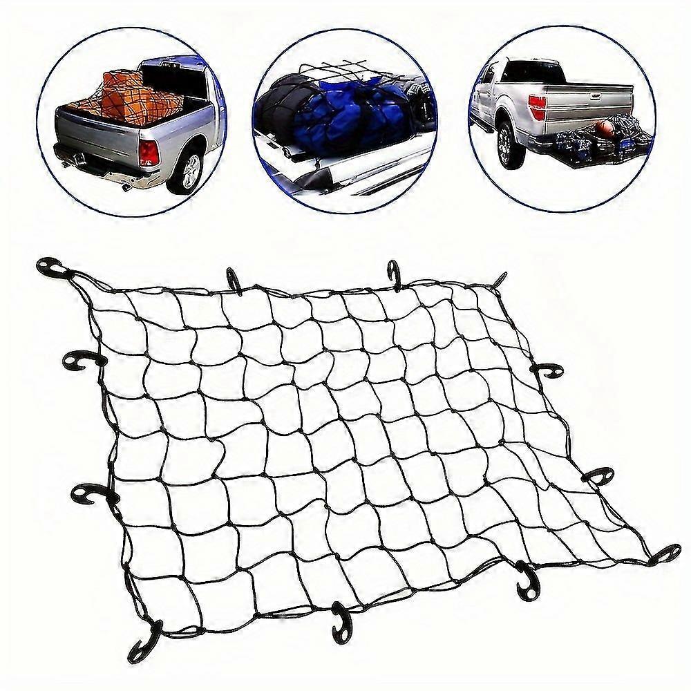 Cargo Net Bungee Net Heavy Duty Truck Bed Cargo Net Universal Truck Bed Net Elasticity Roof Car Trunk Mesh for Pickup Truck SUV Trailer Boat RV