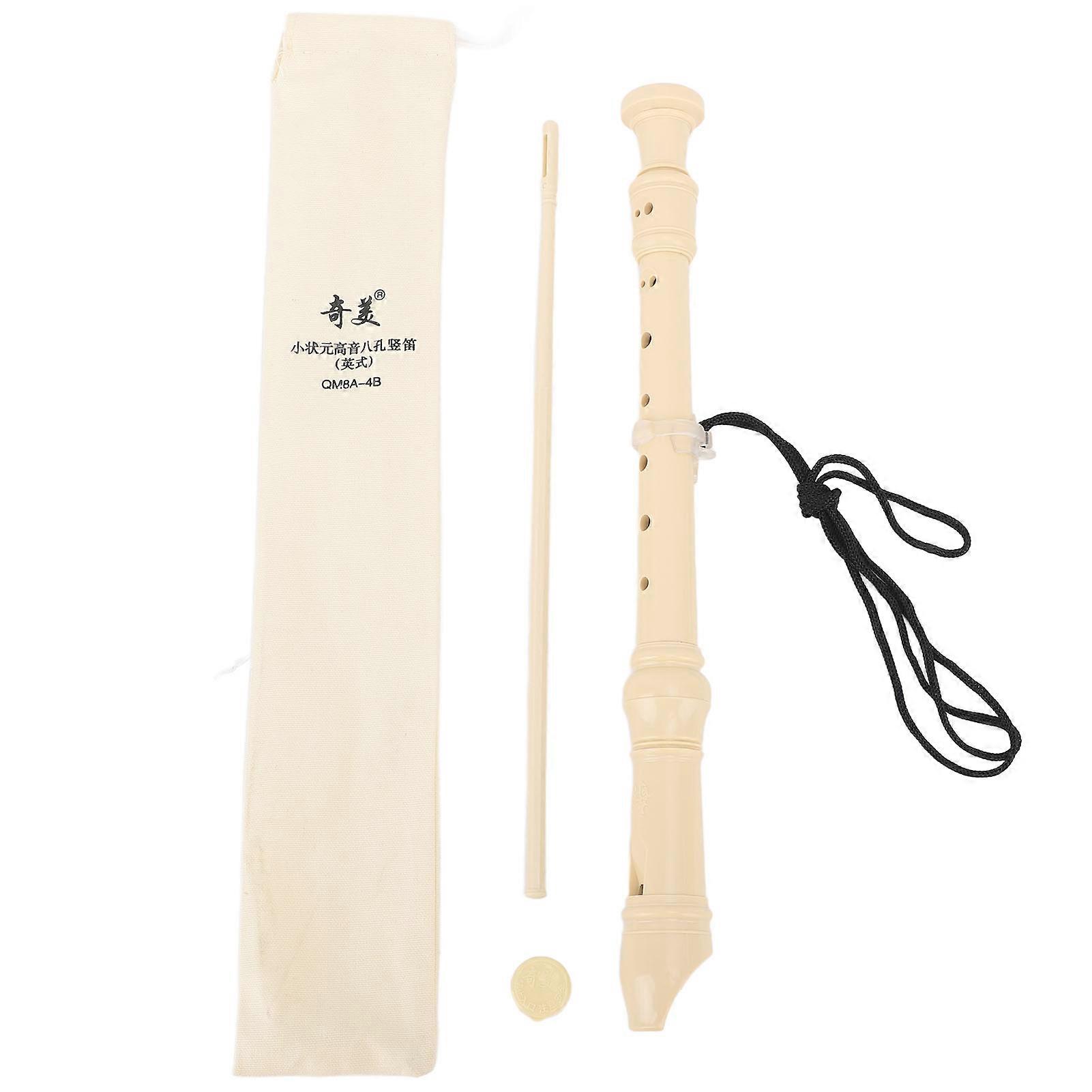 Recorder Instrument Vertical Flute Resin 8 Holes Treble Recorder for Playing Performance