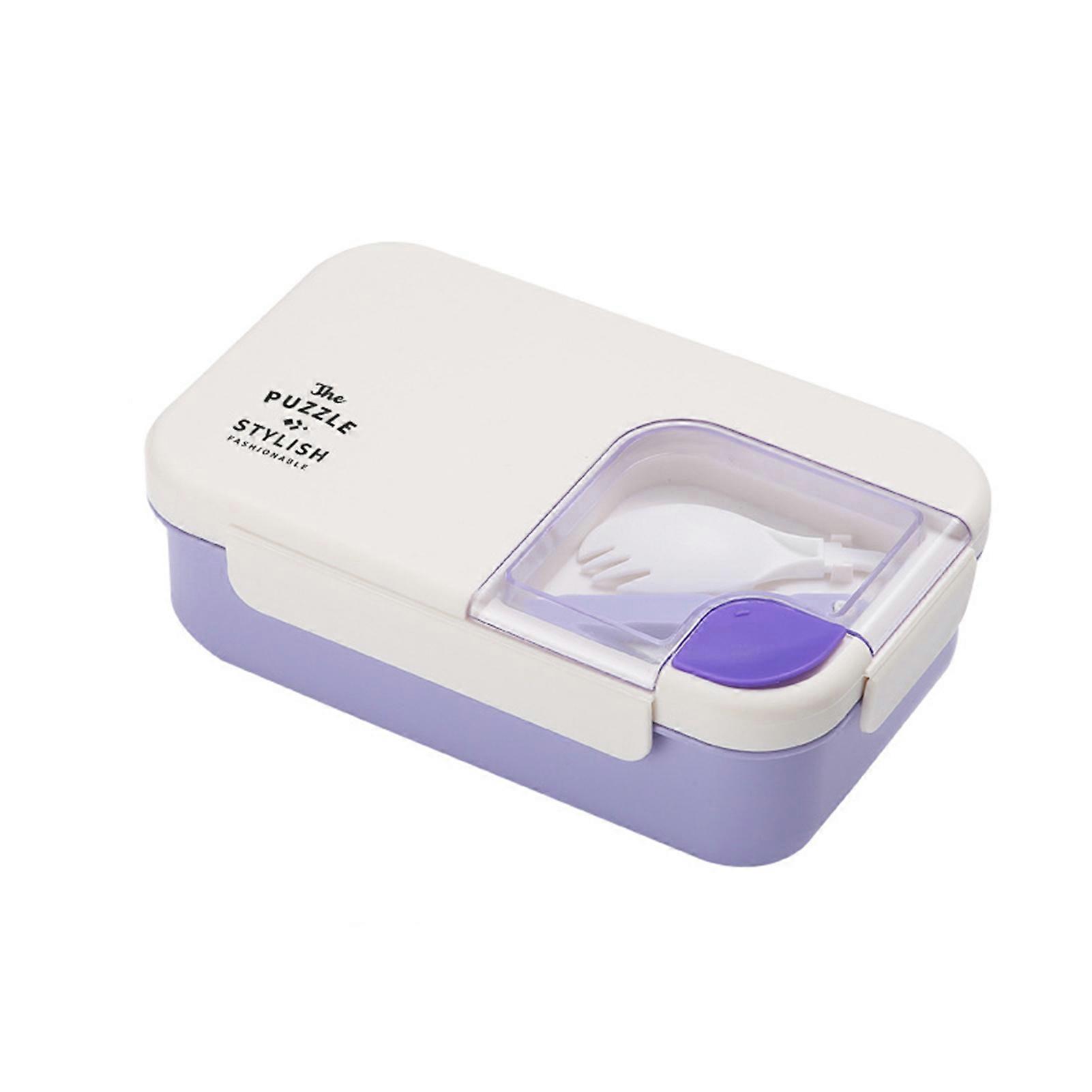 1.1L Double-Layer Lunch Box Portable Rectangular Large Capacity Lunch Container