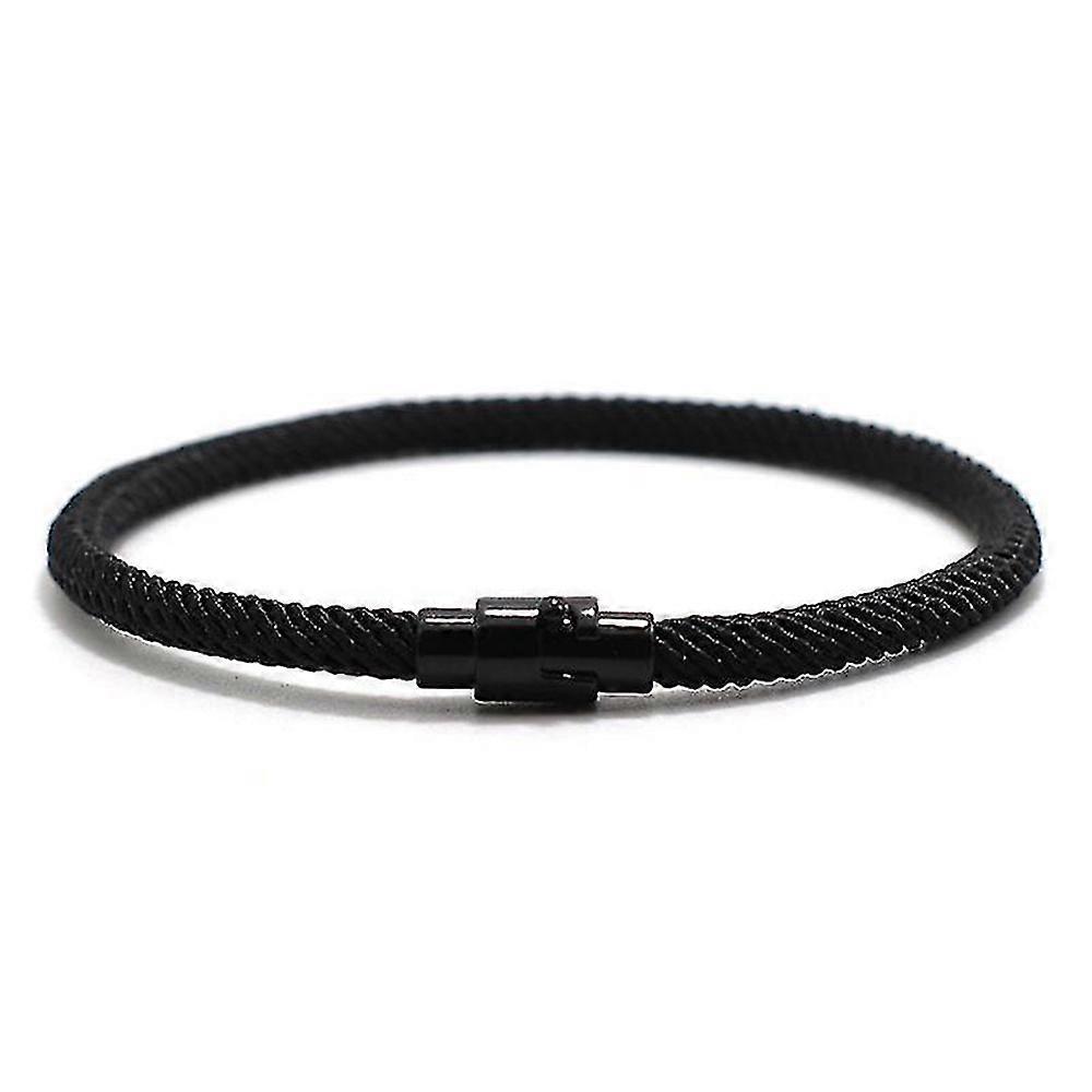 Bracciale Corda Semplice Uomo E Donna Nero