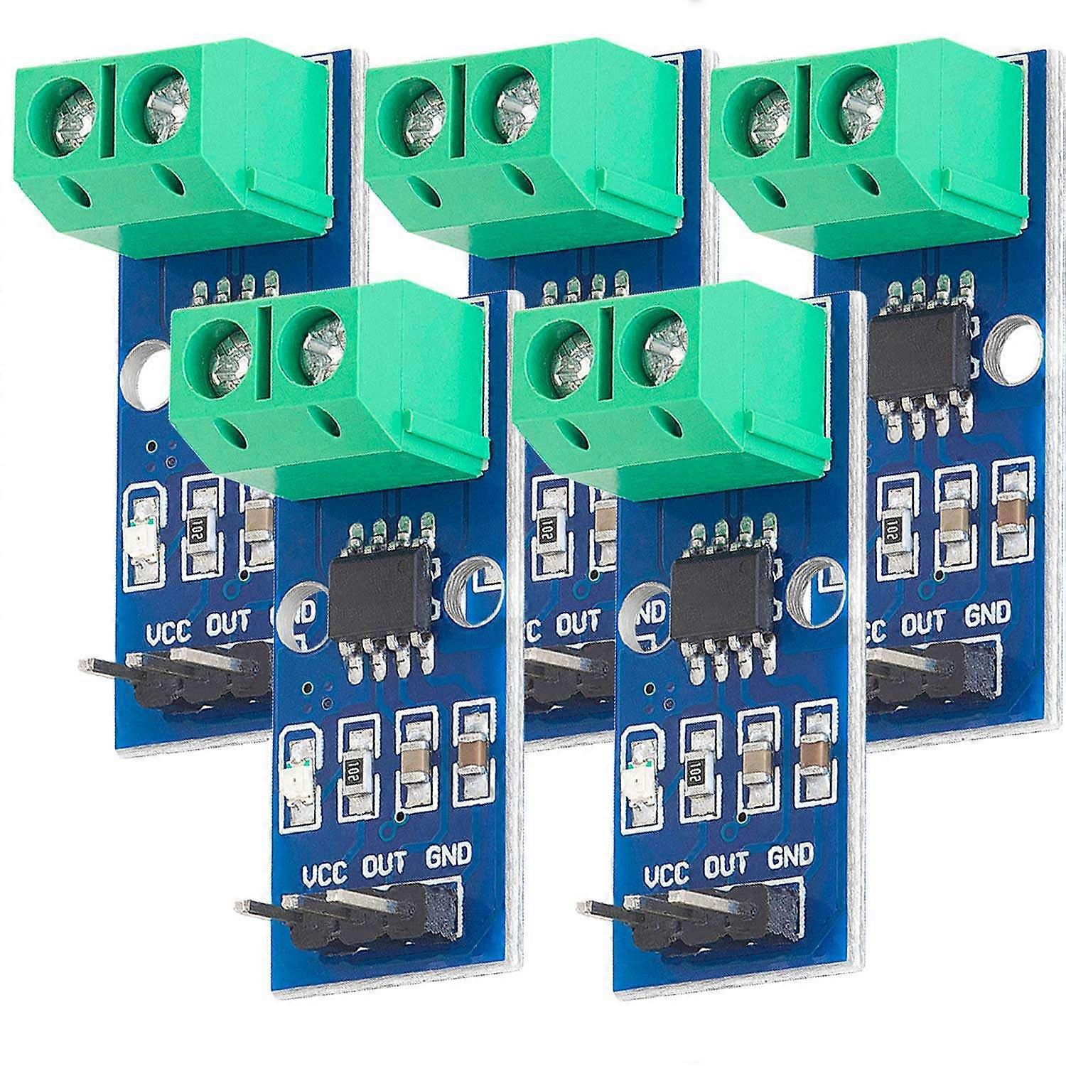 5 Pcs ACS712 20A Amp Current Sensor Range Module Current Sensor Compatible with for Bascom