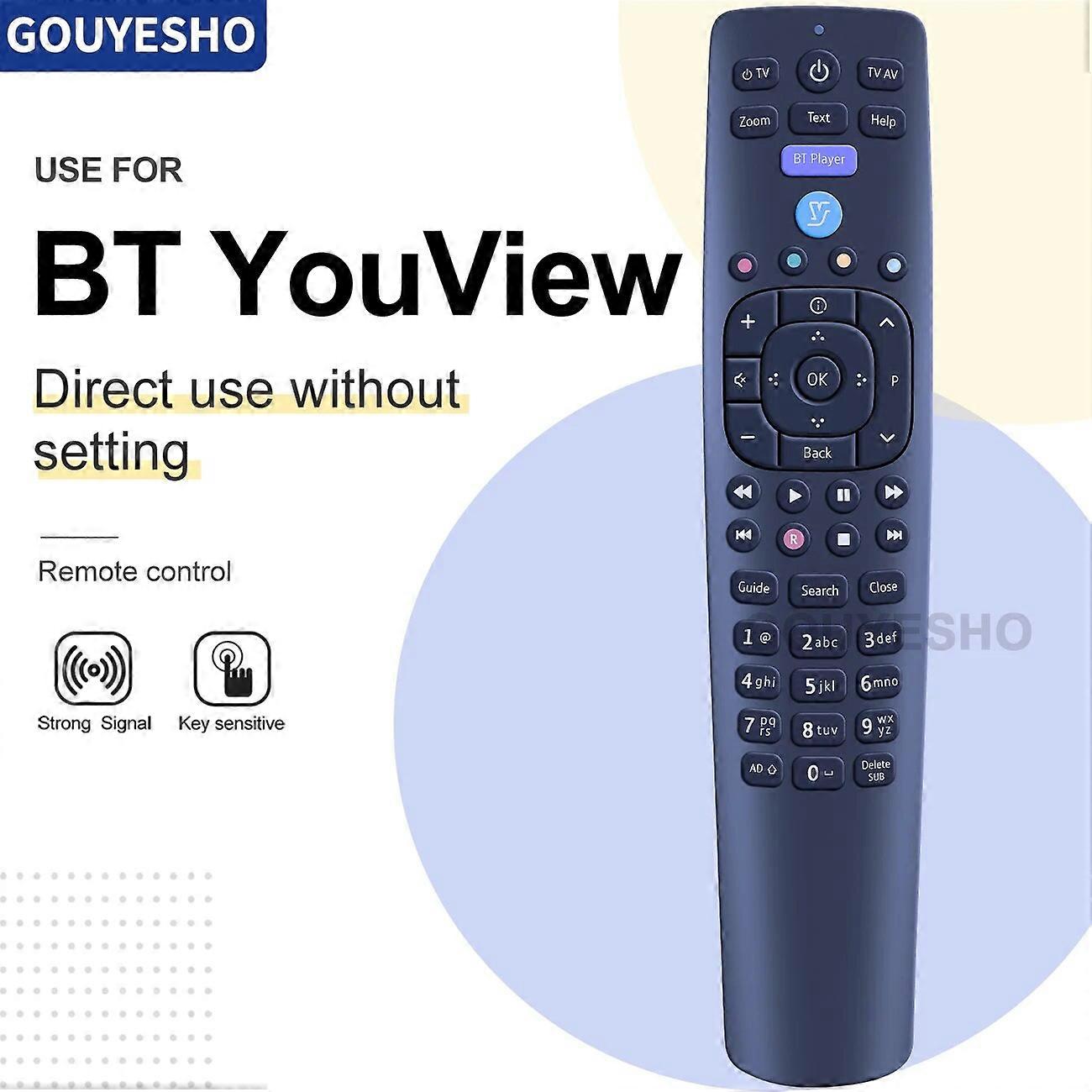 New Remote Control FOR BT YouView RC312470502B 077143