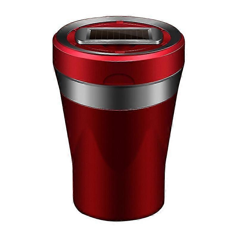 Auto Ceramic Cigarette Ashtray With Blue Led Light Removable Solar Energy