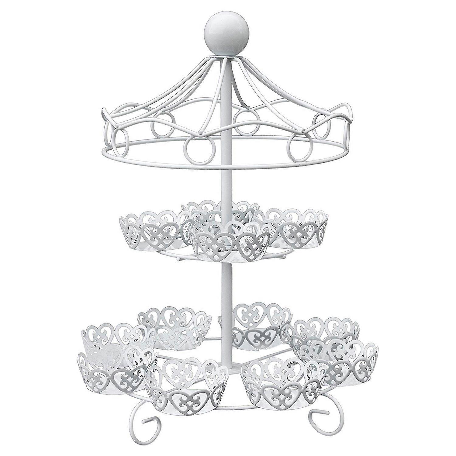 2 Layer-12 Count Cupcake Stand Holder Display Wedding Cake Cup Display Stand