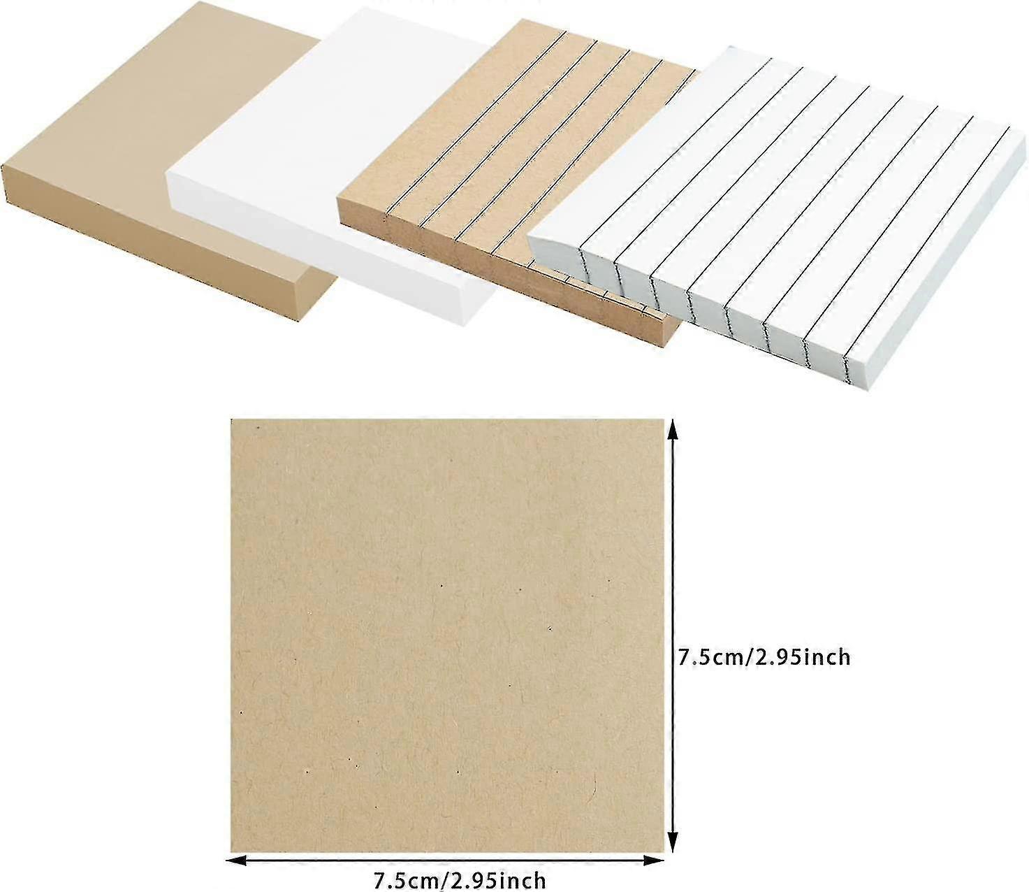 6 Pads Lined Sticky Notes, 480 Sheets Self-stick Notes 75 X 75 Mm Self-stick Memo Note Pad Acsergery Gift