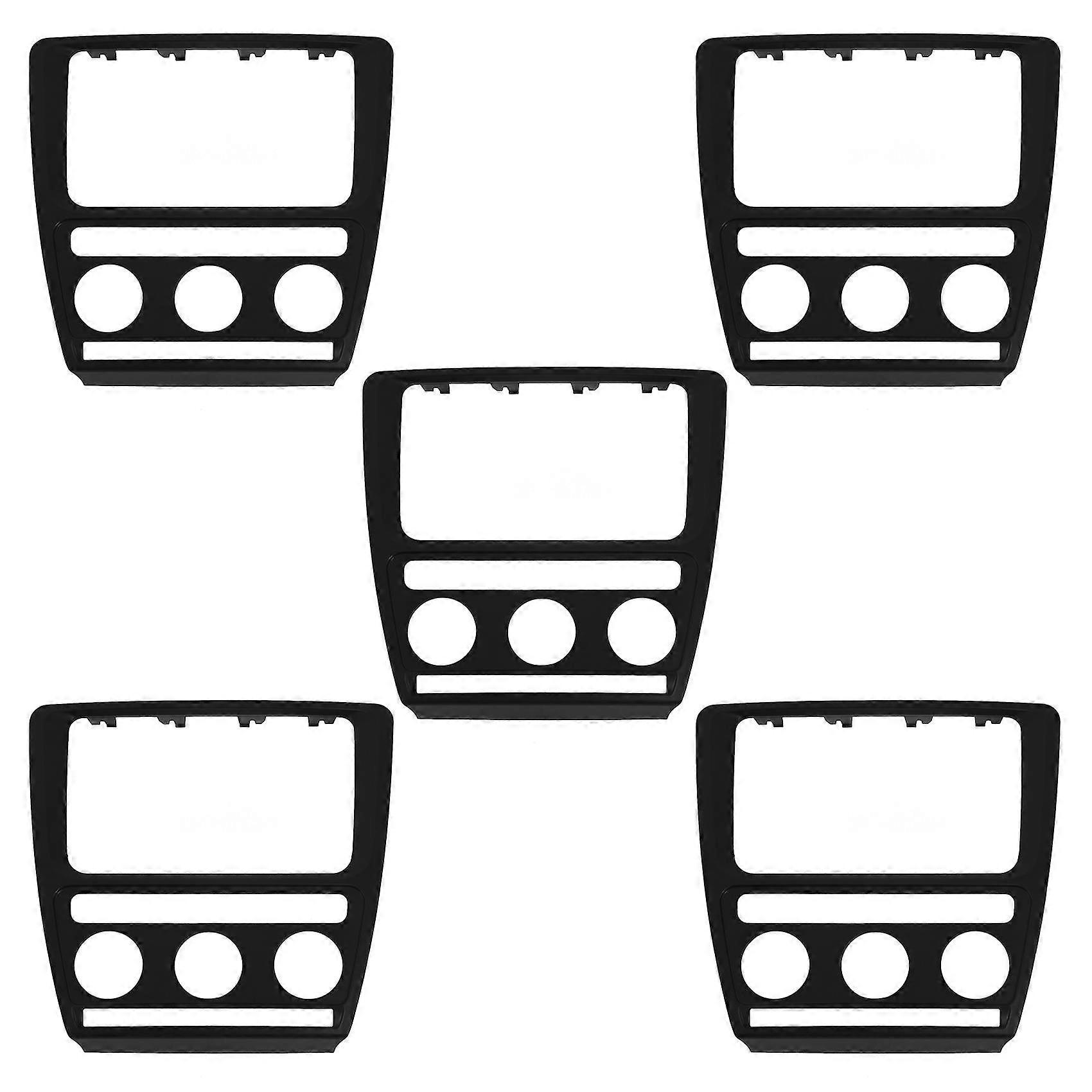 5x Radio Panel Dash Fascia Plate Frame For Octavia (automatic Aircon) 2004-2010 Dvd Stereo Cd Panel