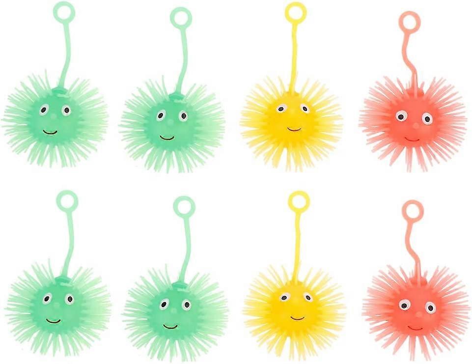 Alipis 6Pcs Light Up Puffer Balls Glowing Puffer Bouncy Balls with Loop Colorful Balls Ball Toys Party Favors for Boys Girls ( Random Color )