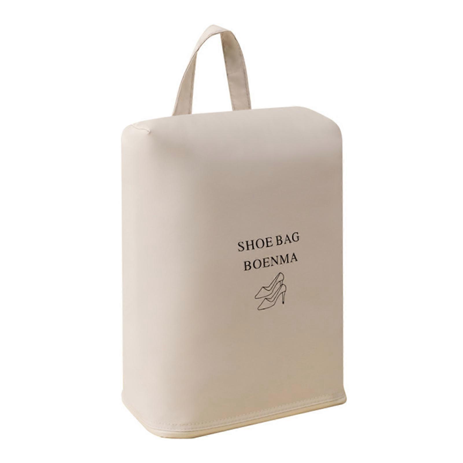 Shoe Storage Bag with Handle Zipper Clousre Washable Dustproof Waterproof Large Capacity Portable Travel Shoe Organization Pouch