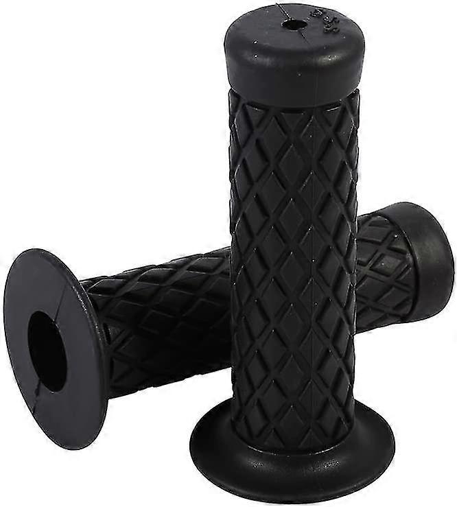 1 Pair Motorcycle Handlebar Grips Universal 7/8 Inch 22mm Non-slip Rubber Band End Thruster Handle Grip Bar Grips For Motorcycle Dirt Bike(black)