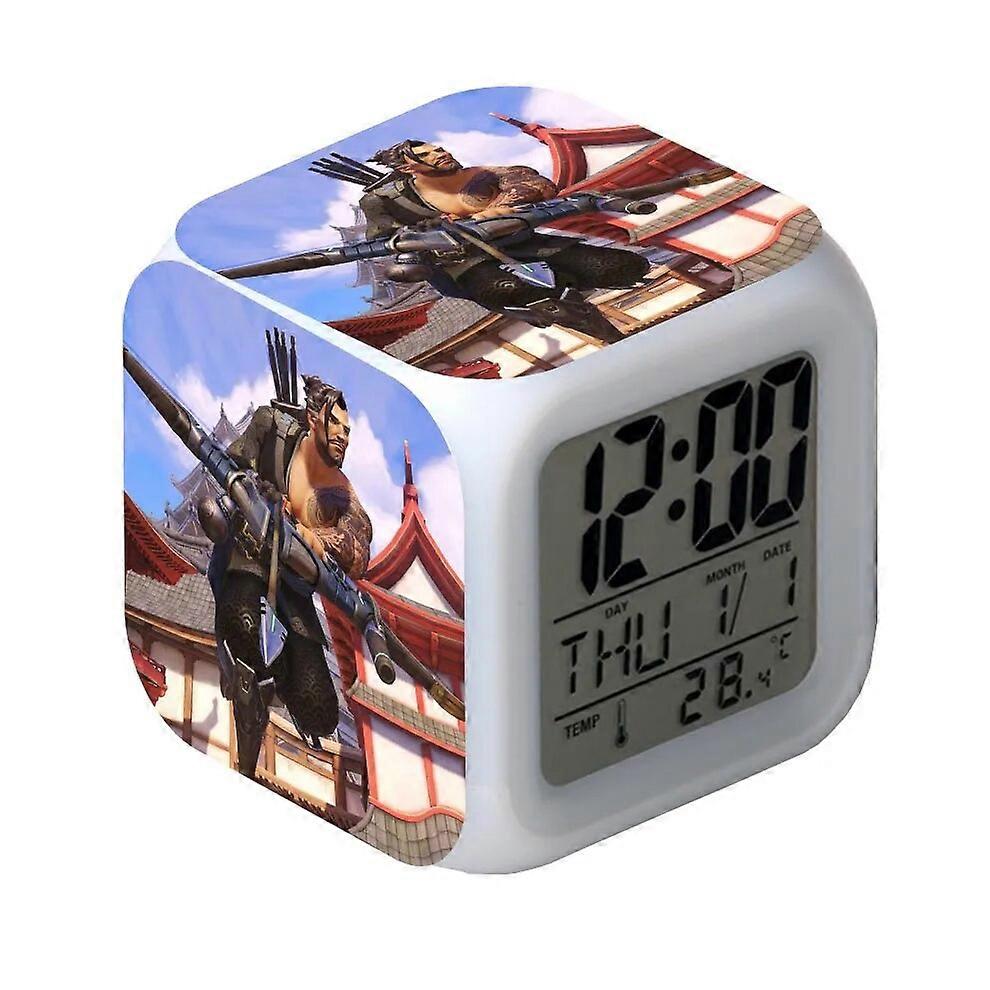 Alarm Clock Led Light 7 Color Change Orologio Digitale Watch Square Table Vintage Table Square Digital Vintage