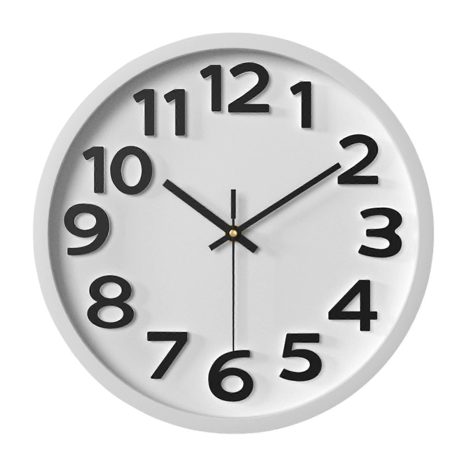 Wall Clock Battery Operated Silent Non-Ticking Easy to Read Clear Print Decorative Large Number Accurate Time Home Office School Digital Clock Bedroom