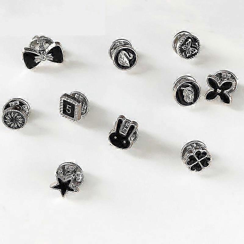 10 Pcs Clothes Buttons Anti-lighting Brooch Button Neckline Fixed Detachable Adjustable
