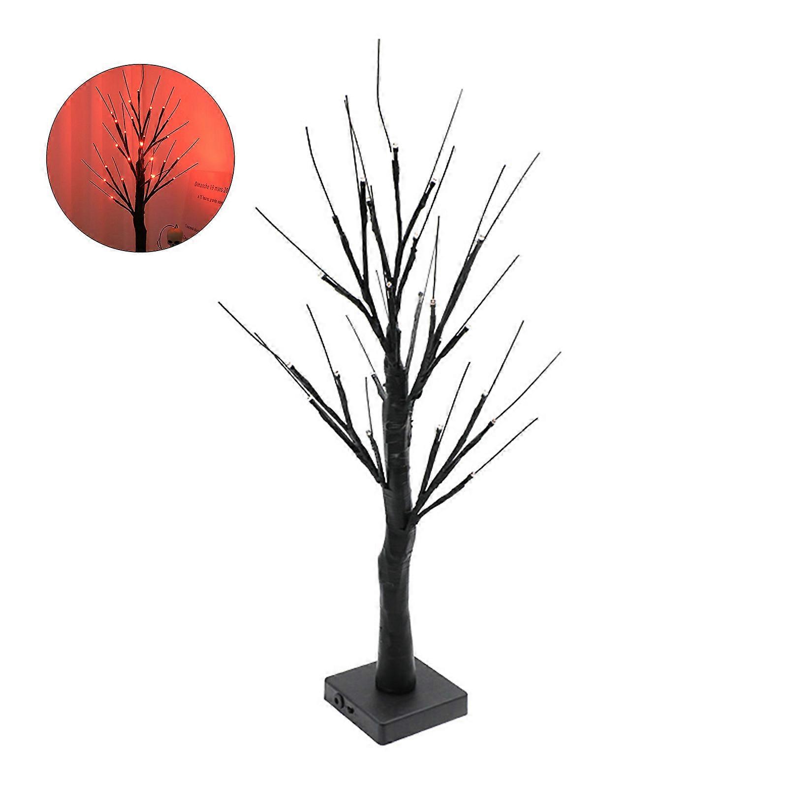 Halloween Decorative Lights Tabletop Artificial Tree Decor Timer Mode Battery Operated Birch Tree Table Centerpiece LED Lamp
