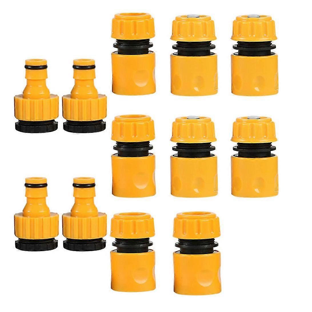 12Pcs Garden Irrigation Hose Connectors Kits with Tap Connectors & Hose End Connectors & Stop Conne