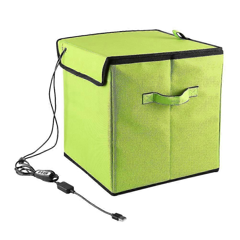 1pc Led Light Sanitize Bag Ultraviolet Disinfection Box Portable Sterilizing Kit For Home (green)