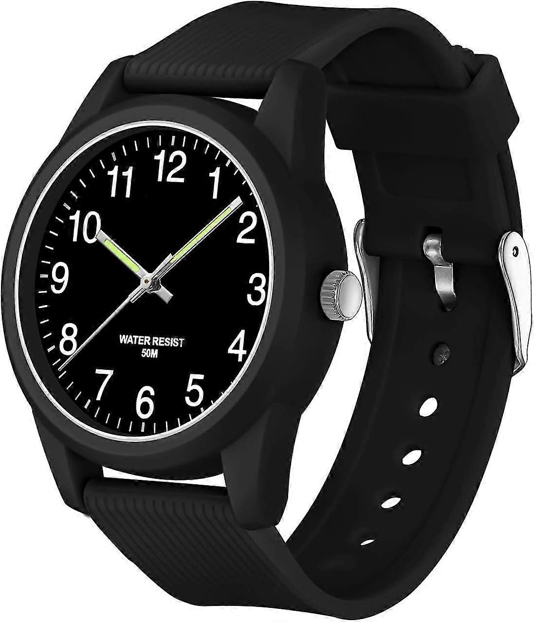 שעונים אנלוגיים לילדים לבנות בנים שעוני ילדים עם פס רך זמן למידה 50 דקות שעון ילדים עמיד למים קל לקריאה לגילאי 3 מתנה לילדים