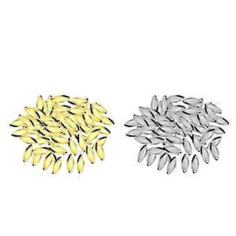 3x 100pcs Glitter Fly Fishing Spoons Lure Spoon Spiners