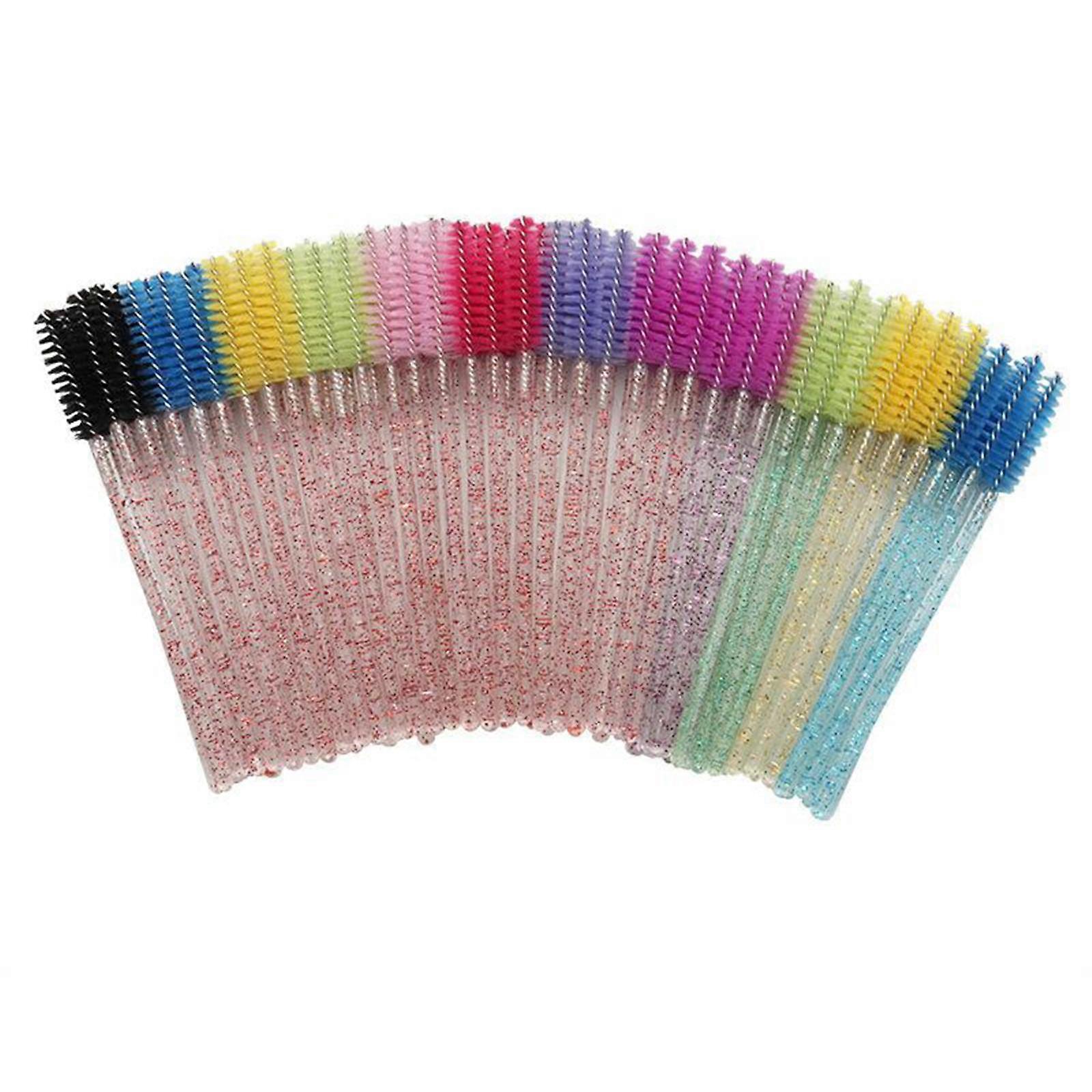 2X 50Pcs / Set Brosse à cils jetable pour les yeux Maquillage Extensions de cils Or +