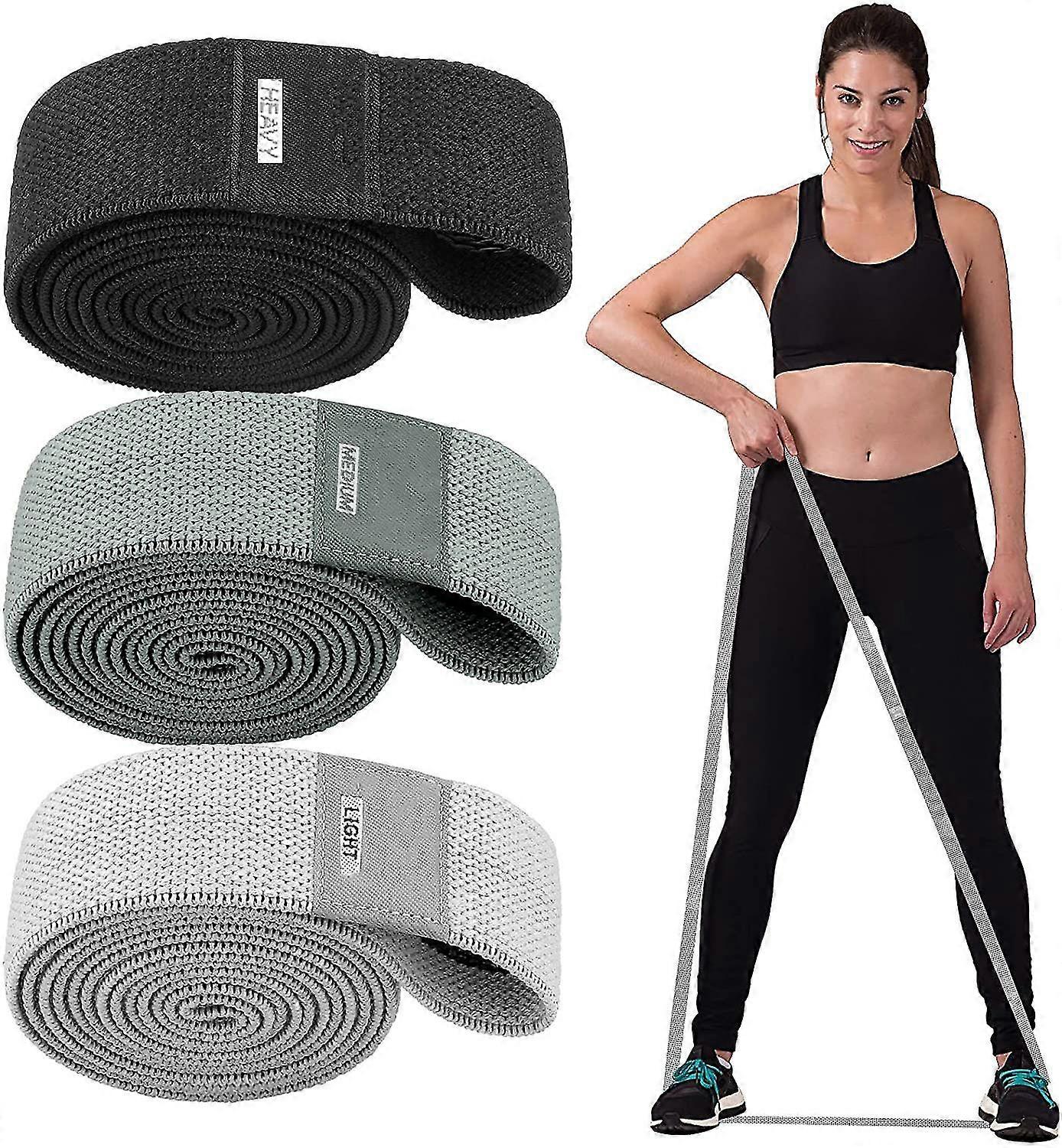 Bande di resistenza lunghe, fasce di assistenza pull up in tessuto 3 Pack, fasce elastiche in tessuto spesso compatibili con l'esercizio, set di fasce fitness loop compatibile Wi