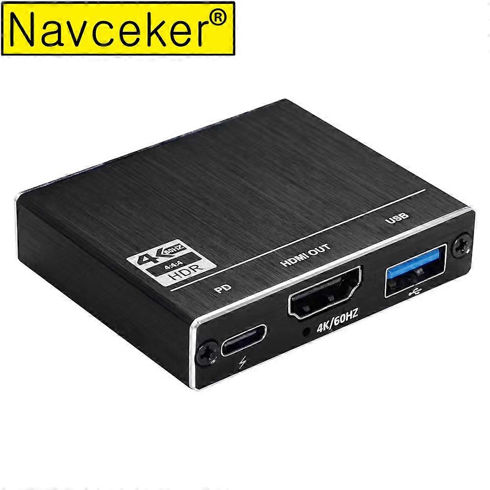2023 100 W PD USB 3.1 Type C USB C til HDMI-adapter 4K 60Hz HDMI 2.0 USB C til HDMI Type C USB 3.1 HUB-omformer for MacBook Pro