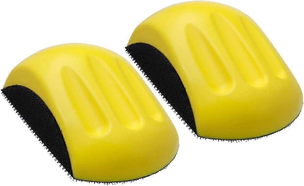 Pack Mouse Shape Sanding Block, 5'' Yellow Sanding Pad Hand Sanding Block for Woodworking Furniture Polishing and Restoration - 125mm