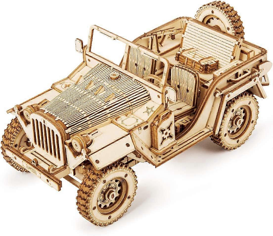大人のための3D木製パズル-機械式カーモデルキット-頭の体操パズル-車両組み立てキット-誕生日/クリスマスの日に子供のためのユニークなギフト(1:18秒
