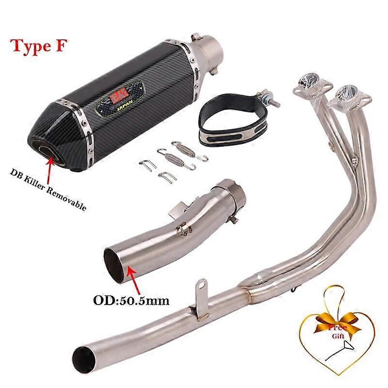 Volle Systeme Fr COLOVE 500X ZF500GY MACBOR MONTANA XR5 Motorrad Auspuff ndern Escape Vorne Mitte Link Rohr DB Mrder Schalldmpfer