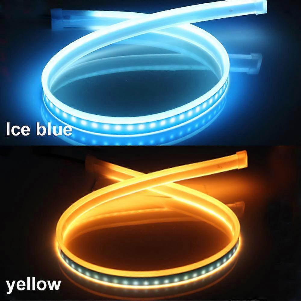Auto Headlight Surface Decorative Lamp Brake Turn Signal Light Daytime Running Light Flow Car Styling Car LED DRL Waterproof Flexible 1 Pair