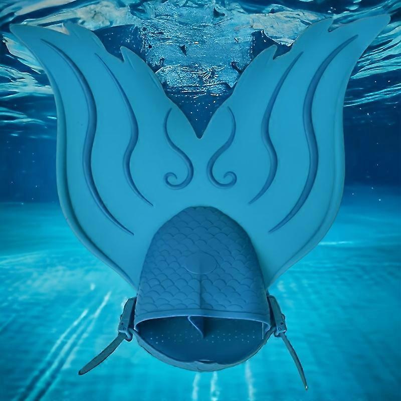 1pair Comfortable Silicone Flip Shoes For Boys and Girl, Swimming And Diving Fins, Mermaid Shape Fins, Diving Training Fish-Tail Fins, Swimming Equipm