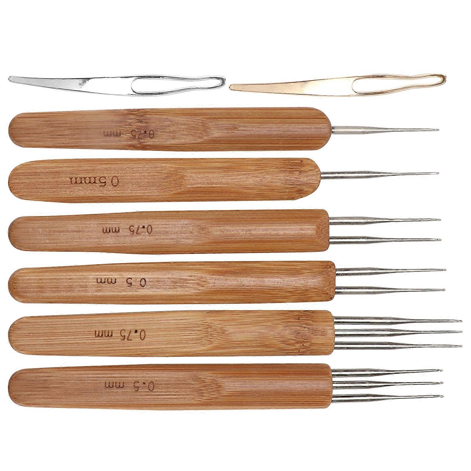 Dreadlocks Crochets Bamboo Handle MultiHead Reggae Special Dirty Braid Knitting Tool